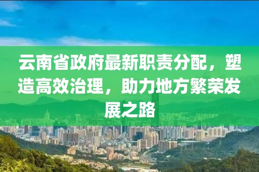 云南省政府最新职责分配，塑造高效治理，助力地方繁荣发展之路