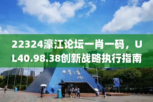 22324濠江论坛一肖一码，UL40.98.38创新战略执行指南