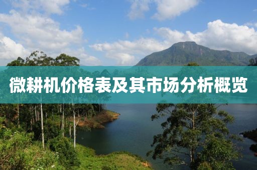 微耕机价格表及其市场分析概览