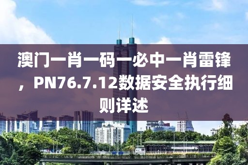 澳门一肖一码一必中一肖雷锋，PN76.7.12数据安全执行细则详述
