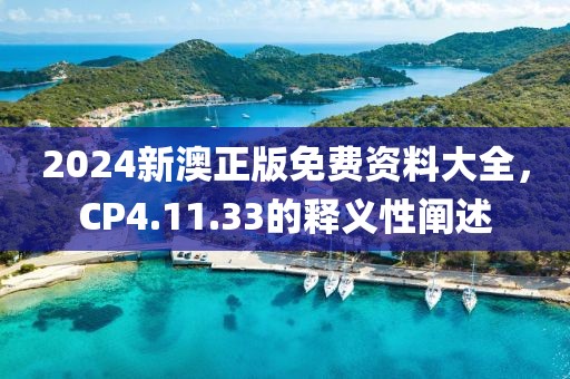 2024新澳正版免费资料大全，CP4.11.33的释义性阐述