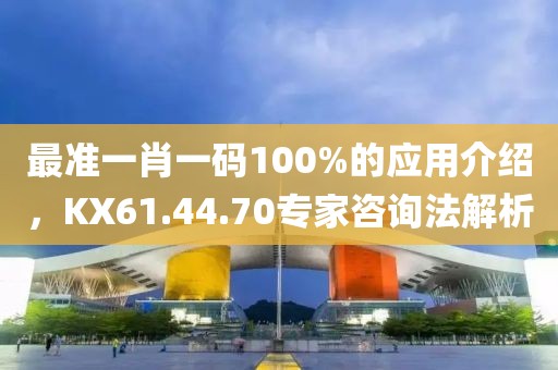 最准一肖一码100%的应用介绍，KX61.44.70专家咨询法解析