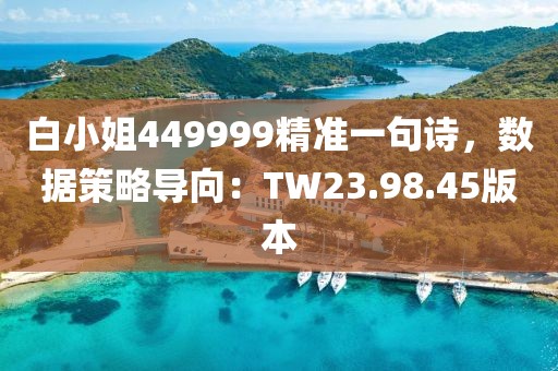 白小姐449999精准一句诗，数据策略导向：TW23.98.45版本