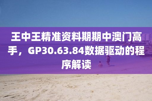 王中王精准资料期期中澳门高手，GP30.63.84数据驱动的程序解读