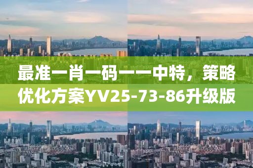 最准一肖一码一一中特，策略优化方案YV25-73-86升级版