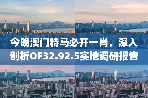 今晚澳门特马必开一肖，深入剖析OF32.92.5实地调研报告