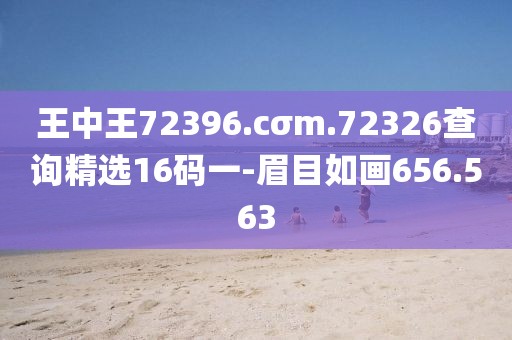 王中王72396.cσm.72326查询精选16码一-眉目如画656.563
