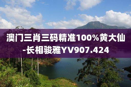 澳门三肖三码精准100%黄大仙-长相骏雅YV907.424
