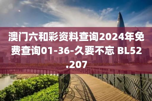 澳门六和彩资料查询2024年免费查询01-36-久要不忘 BL52.207