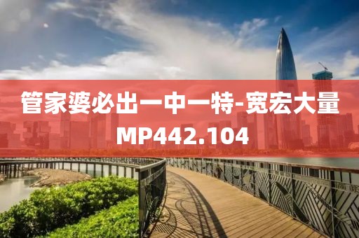管家婆必出一中一特-宽宏大量 MP442.104