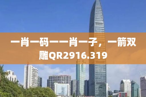 一肖一码一一肖一子，一箭双雕QR2916.319