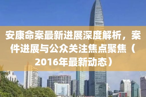 安康命案最新进展深度解析，案件进展与公众关注焦点聚焦（2016年最新动态）