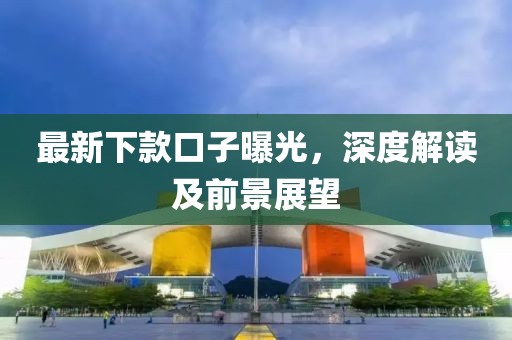 最新下款口子曝光，深度解读及前景展望