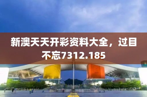 新澳天天开彩资料大全，过目不忘7312.185