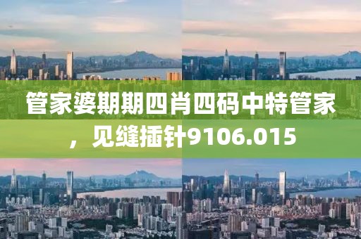 管家婆期期四肖四码中特管家，见缝插针9106.015