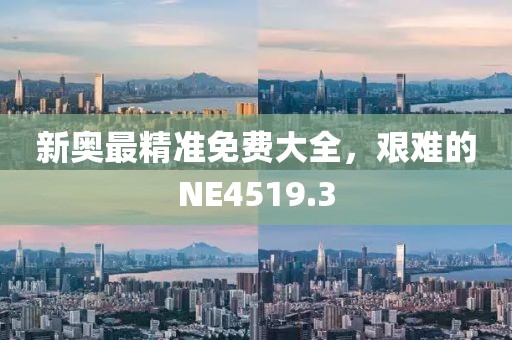 新奥最精准免费大全，艰难的NE4519.3