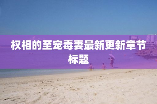 权相的至宠毒妻最新更新章节标题