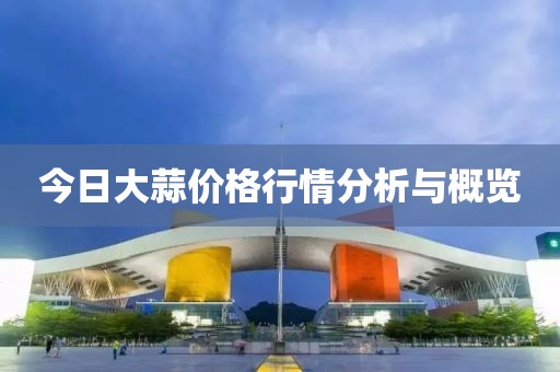 今日大蒜价格行情分析与概览