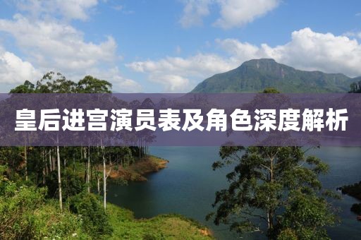 皇后进宫演员表及角色深度解析