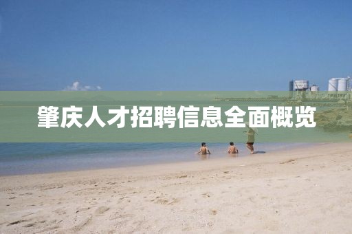 肇庆人才招聘信息全面概览