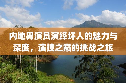 内地男演员演绎坏人的魅力与深度，演技之巅的挑战之旅