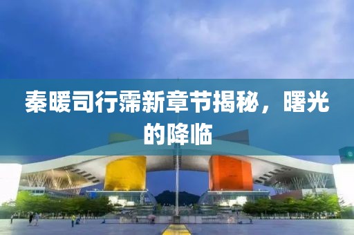 秦暖司行霈新章节揭秘，曙光的降临