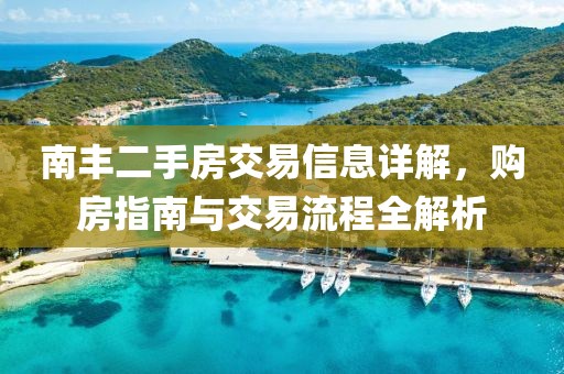 南丰二手房交易信息详解，购房指南与交易流程全解析