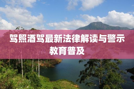 驾照酒驾最新法律解读与警示教育普及