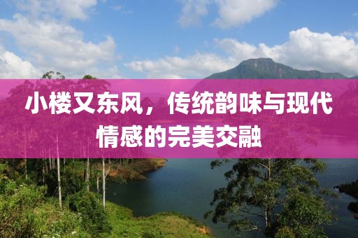 小楼又东风，传统韵味与现代情感的完美交融