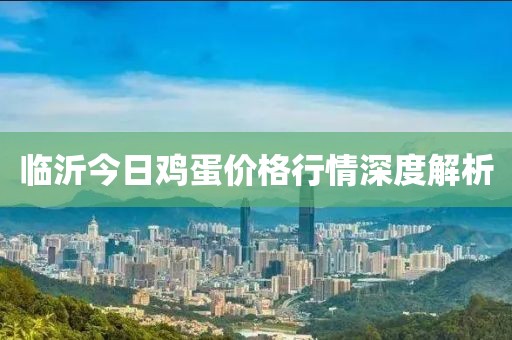 临沂今日鸡蛋价格行情深度解析