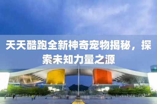 天天酷跑全新神奇宠物揭秘，探索未知力量之源